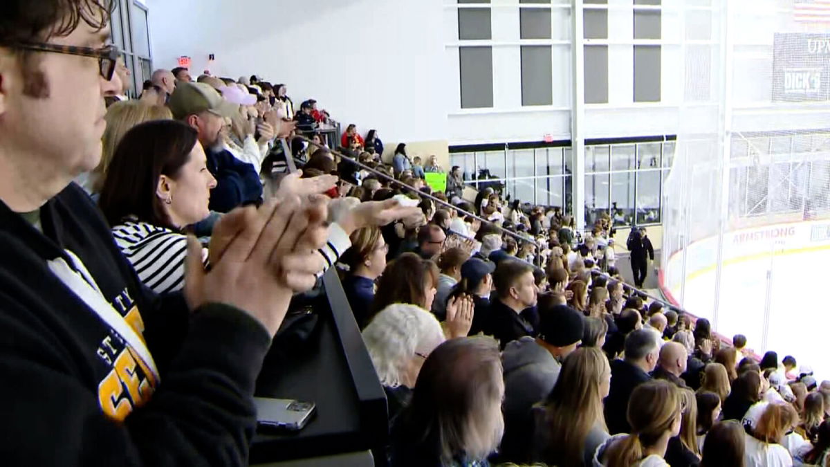 <i>KDKA</i><br/>More than 800 people attended the high school hockey game Monday.