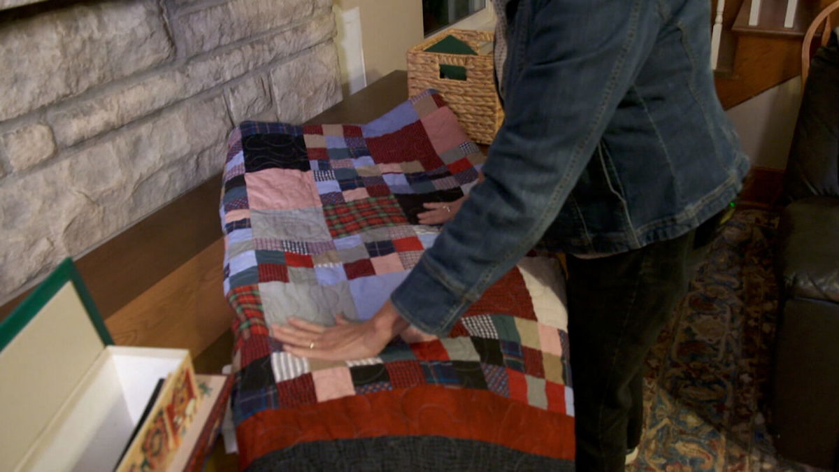 <i>CNN</i><br/>Karen Butcher had a quilt made from Matthew's favorite shirts.