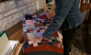 Karen Butcher had a quilt made from Matthew's favorite shirts.