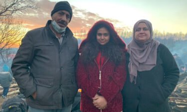 Parents Ahmed and Ala have traveled from Iraqi Kurdistan with their 15-year-old daughter