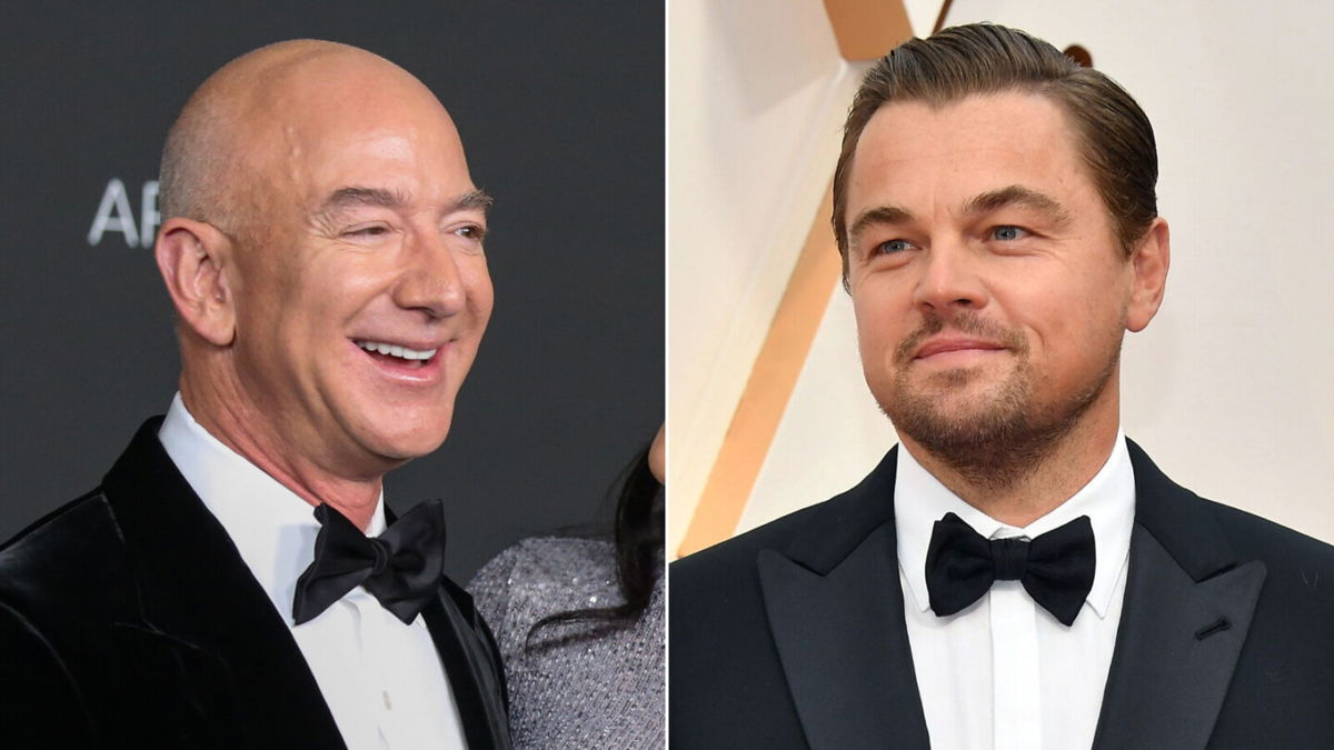 <i>Getty Images</i><br/>Jeff Bezos responded to Variety tweeting a video showing Leonardo DiCaprio chatting with Jeff Bezos and his girlfriend Lauren Sanchez at the LACMA Art + Film Gala.