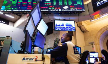 Traders work on the floor of the New York Stock Exchange (NYSE) in New York