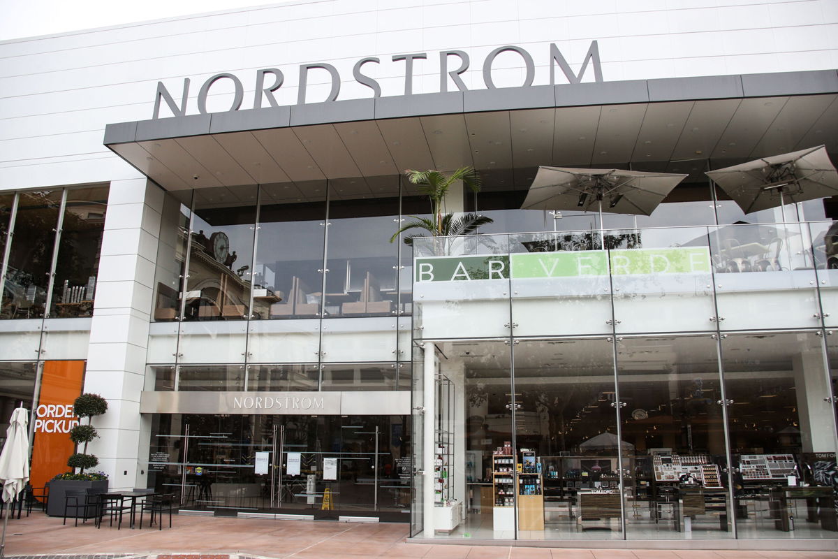 <i>Image Press Agency/NurPhoto/Shutterstock</i><br/>At least 20 people were involved in a burglary Monday night at the Nordstrom department store at The Grove retail complex in Los Angeles.