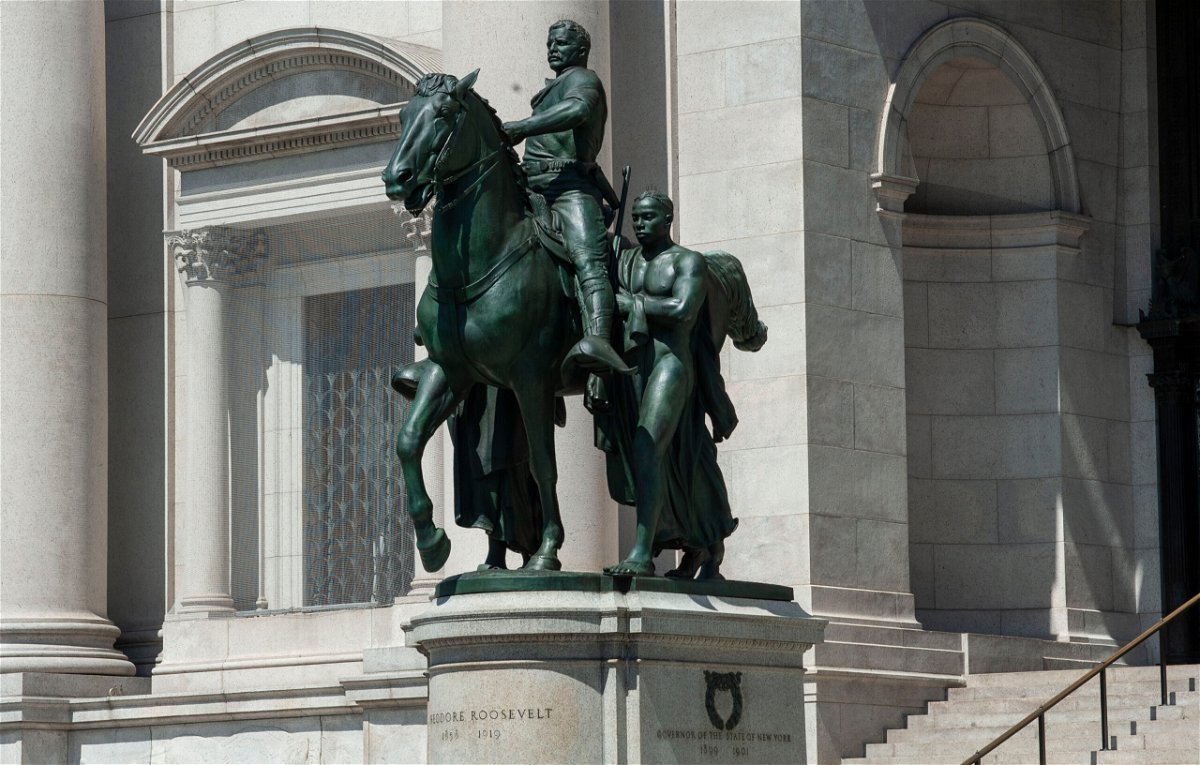 <i>Stephen Ferry/VIEWpress/Corbis/Getty Images</i><br/>The statue of former President Theodore Roosevelt