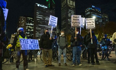 Demonstrators in Chicago marched around the city's Loop on the night of November 19.