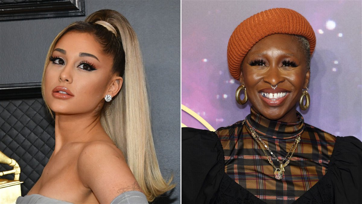 <i>Getty Images</i><br/>Ariana Grande and Cynthia Erivo will play Glinda and Elphaba in Universal's movie feature adaptation of  smash hit musical 