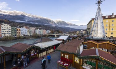 A Christmas market in Innsbruck