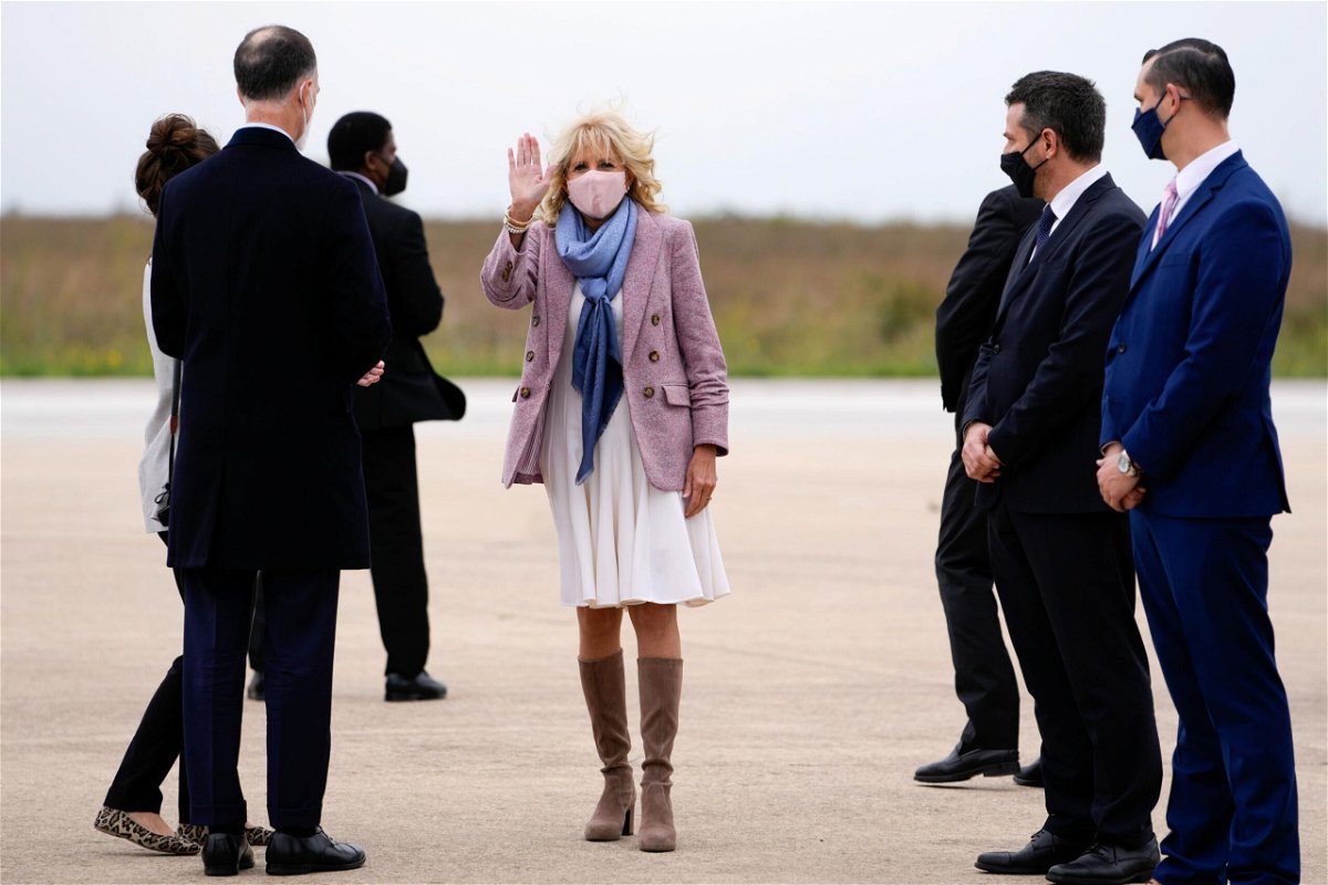 <i>Alessandra Tarantino/AP</i><br/>First lady Jill Biden plans to embark on a 
