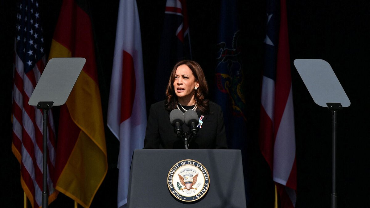 <i>Mandel Ngan/AFP/Getty Images</i><br/>Vice President Kamala Harris will announce the White House National Space Council's first meeting of the Biden administration during a visit Friday to NASA's Goddard Space Flight Center in Maryland. Harris is shown here in Shanksville