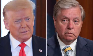 Republican Sen. Lindsey Graham (R) of South Carolina wants to have a platform for the GOP to speak to on climate change but former President Donald Trump (L) is still firmly in the denial camp.