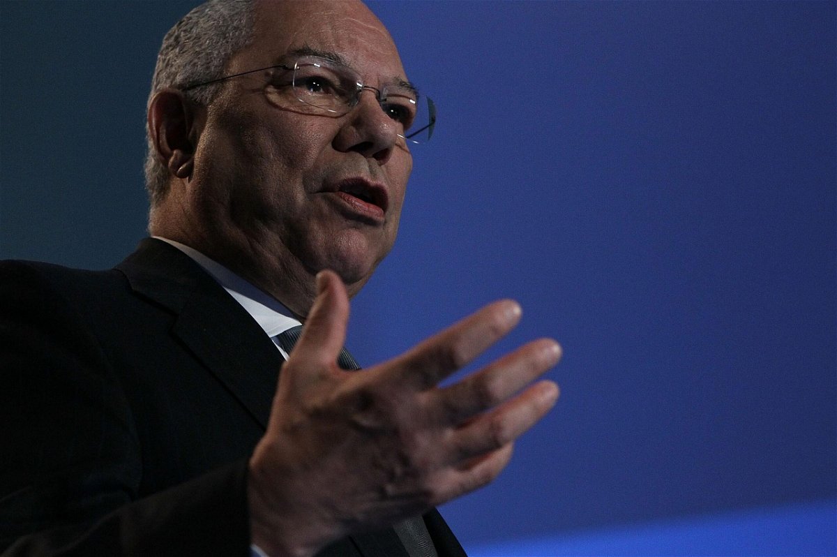 <i>Justin Sullivan/Getty Images</i><br/>Colin Powell is shown here in this file photo speaking during a Bloom Energy product launch in February 2010 in San Jose