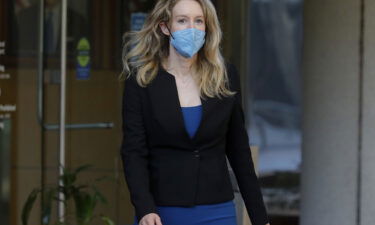 Theranos founder Elizabeth Holmes leaves the Robert F. Peckham Federal Building and U.S. Courthouse in San Jose