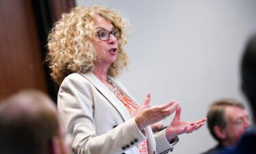 Defense attorney Laura Hogue speaks during the trial of the killers of Ahmaud Arbery at the Glynn County Courthouse on November 18