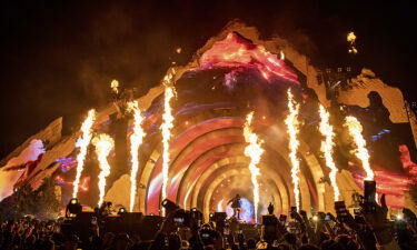 Travis Scott performs on day one of the Astroworld Music Festival in Houston's NRG Park on November 5