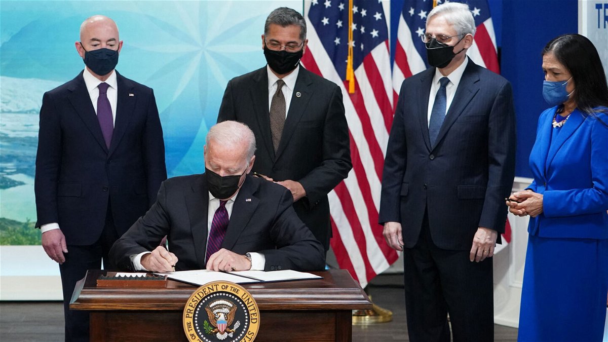 <i>MANDEL NGAN/AFP via Getty Images</i><br/>President Joe Biden last week signed an executive order to help improve public safety and justice for Native Americans.