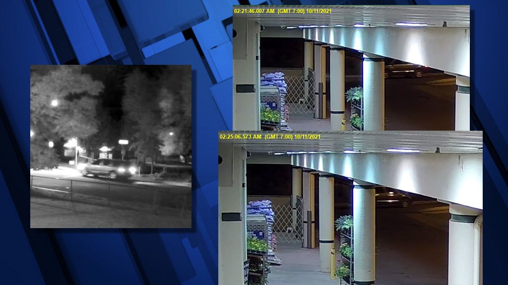 Madras police released three security camera images of apparent 'getaway car' in recent string of business burglaries