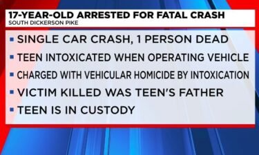 Metro Police have charged a 17-year-old in a single-car crash that killed his father Saturday morning.