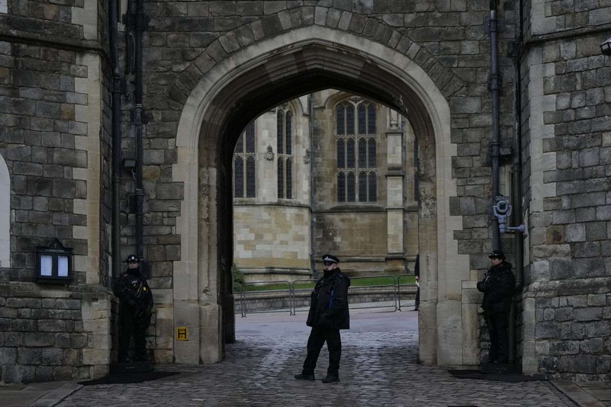 <i>Alastair Grant/AP</i><br/>An armed intruder was arrested in the grounds of Windsor Castle