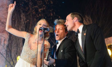 The Duke of Cambridge sings with Taylor Swift and Jon Bon Jovi at the Centrepoint Gala Dinner at Kensington Palace in London