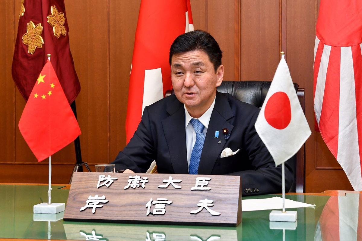 <i>Japan Ministry of Defense</i><br/>Japan and China agree to set up a defense hotline amid territorial tensions. Japan's Defense Minister Nobuo Kishi holds a video conference with his Chinese counterpart Wei Fenghe on December 27.