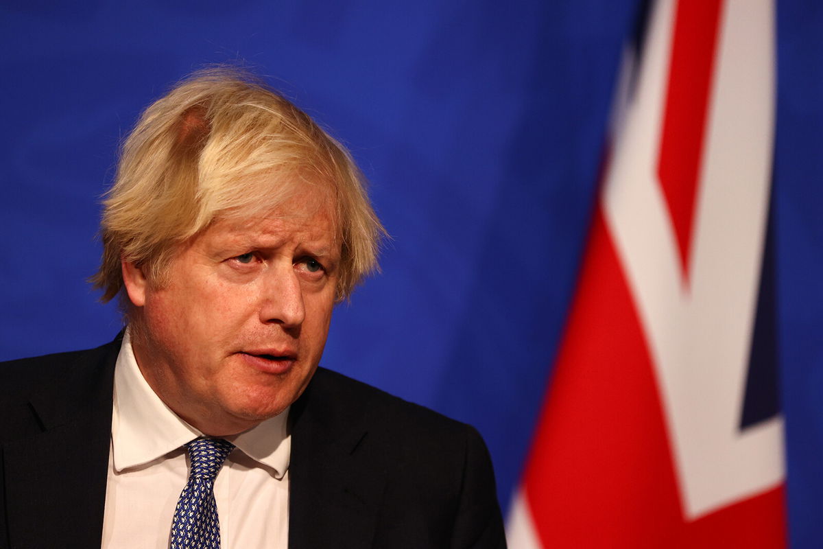 <i>Adrian Dennis/WPA/Pool/Getty Images</i><br/>British Prime Minister Boris Johnson announces that the government will implement its 
