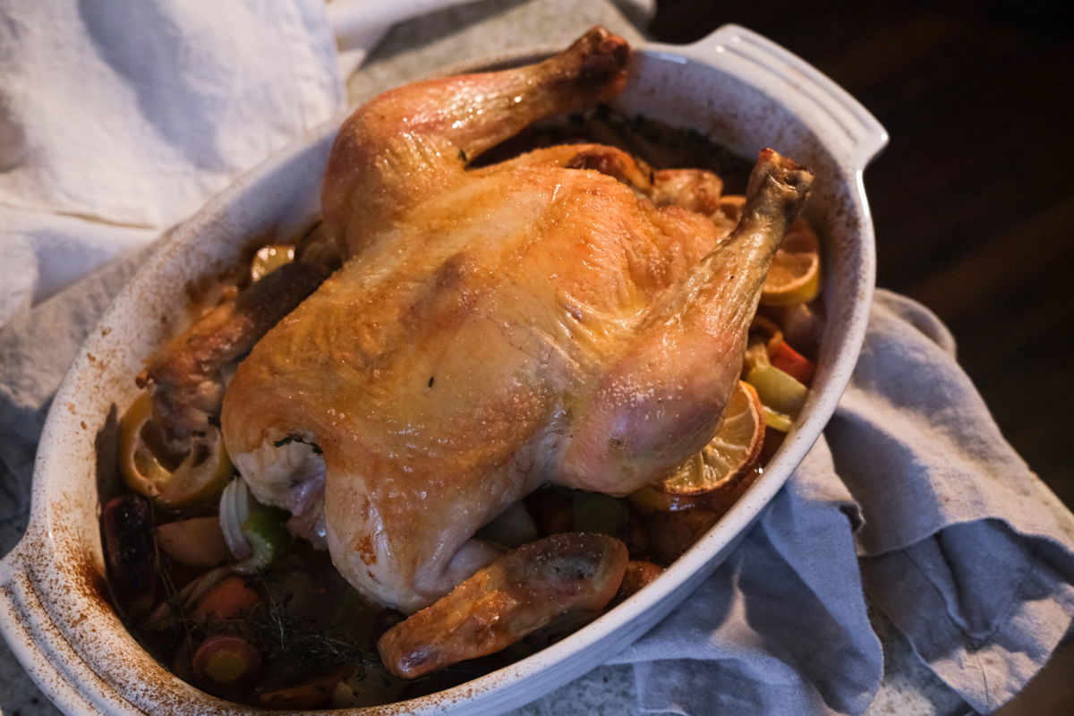 <i>Heather Fulbright/CNN</i><br/>You don't need to have a special occasion to cook roast chicken.