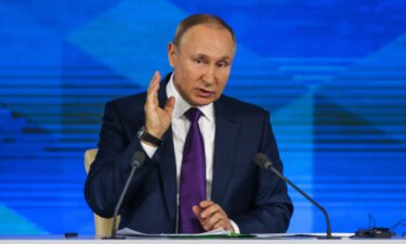 Vladamir Putin blames the West for growing tensions on the Russia/Ukraine border during an end-of-year news conference on December 23.