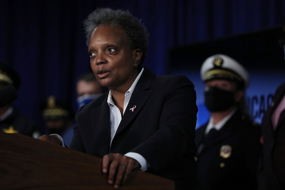 <i>Chicago Tribune/Tribune News Service/Getty Images</i><br/>Chicago Mayor Lori Lightfoot did not purposefully conceal any information about a botched raid in 2019. Lightfoot is seen here during a news conference