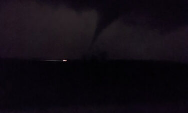 The tornado Jeffery Weir witnessed in front of his home.