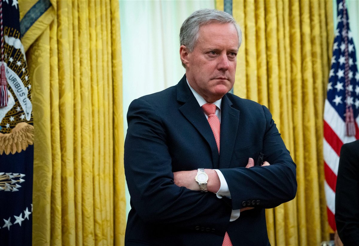 <i>Doug Mills/The New York Times/Pool/Getty Images</i><br/>Former White House chief of staff Mark Meadows will no longer cooperate with the House select committee investigating January 6 insurrection