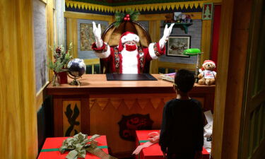 Santa Claus at Macy's Santaland in New York City on November 30