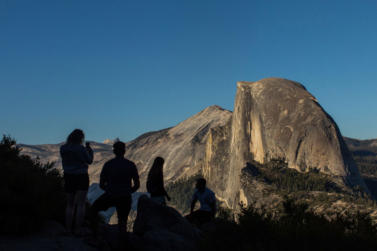 <i>Apu Gomes/AFP/Getty Images</i><br/>Visitors at Glacier Point in Yosemite National Park. For years