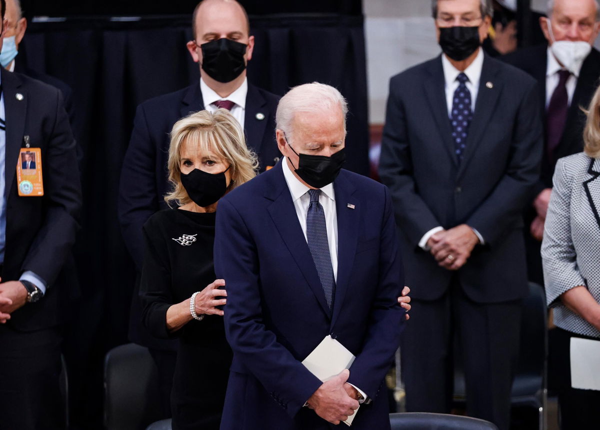 <i>Jonathan Ernst/Pool/Getty Images</i><br/>President Joe Biden