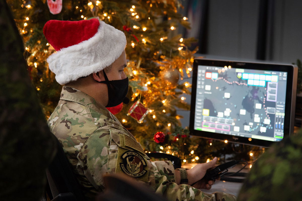 <i>North American Aerospace Defense Command</i><br/>Santa Claus has packed his sleigh with toys for all the good girls and boys and he has made sure the reindeer are secured for takeoff.