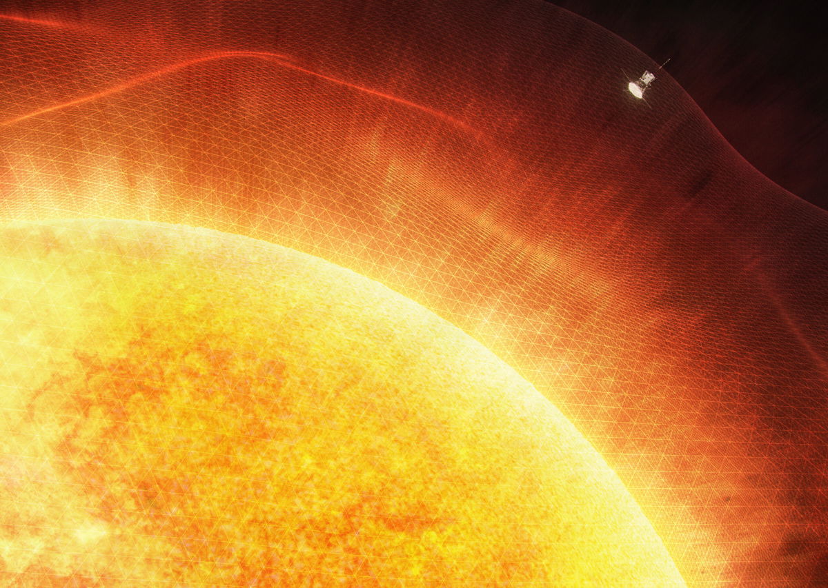 <i>NASA</i><br/>This illustration shows the Parker Solar Probe approaching the sun.