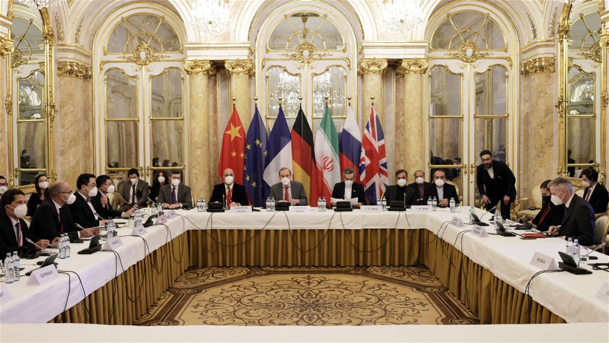 <i>EU Delegation in Vienna/Xinhua/Getty Images</i><br/>Iran nuclear talks to restart after 'disappointing' pause. A photo taken on December 17 shows a meeting of the Joint Comprehensive Plan of Action