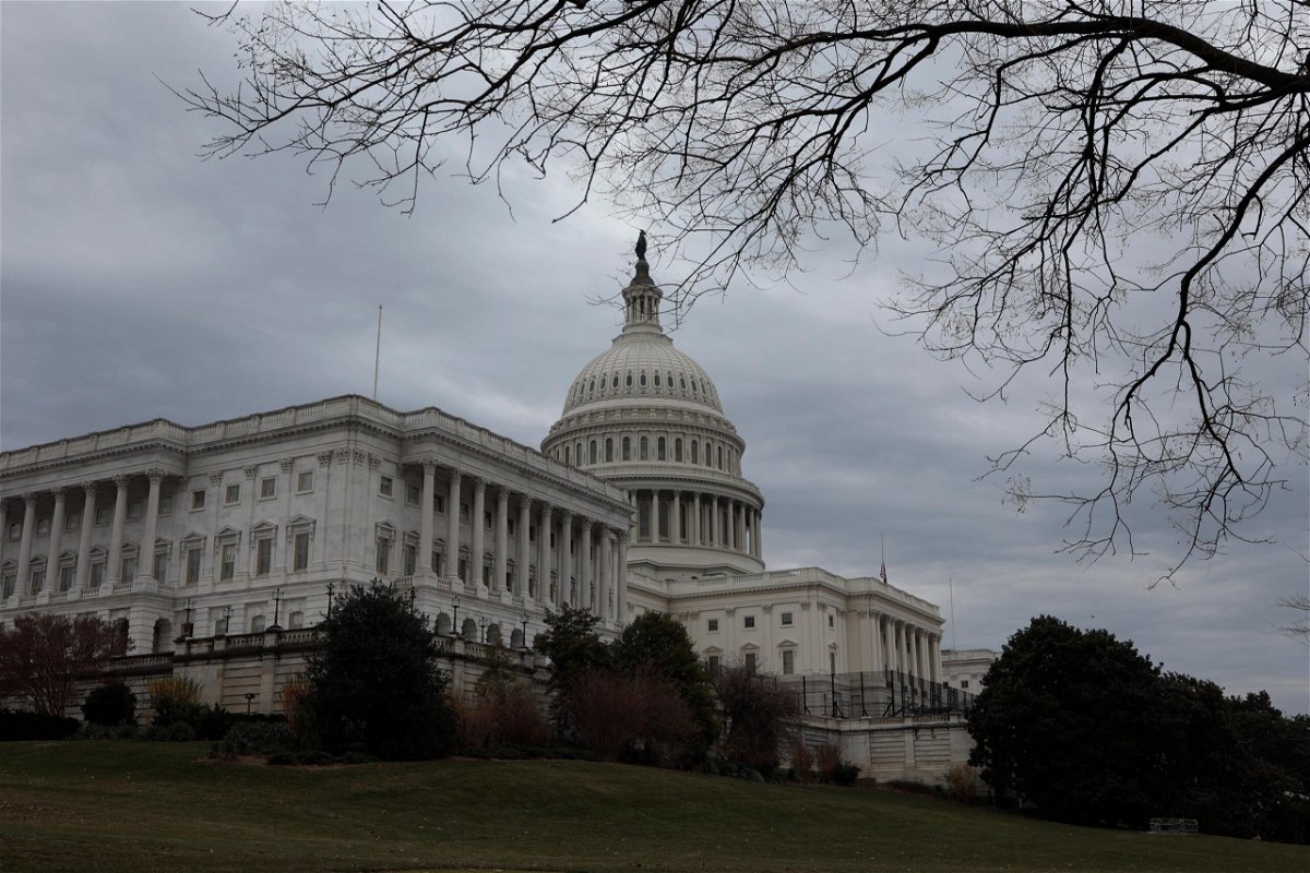 <i>Anna Moneymaker/Getty Images</i><br/>Clouds hang over the U.S. Capitol Building on December 29 in Washington