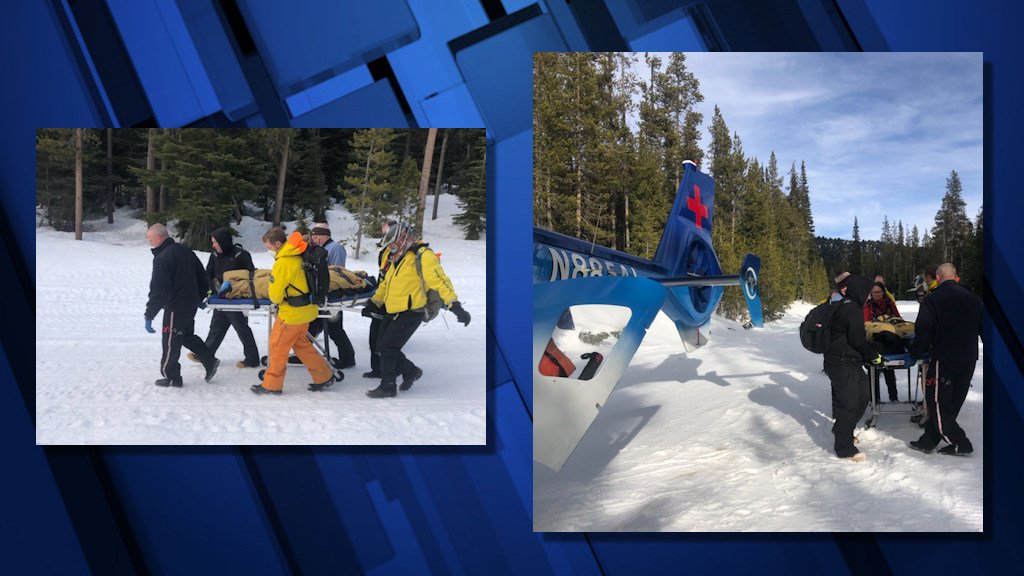 Deschutes County Sheriff's Search and Rescue brought injured snowmobiler to AirLink helicopter near Sparks Lake on Sunday