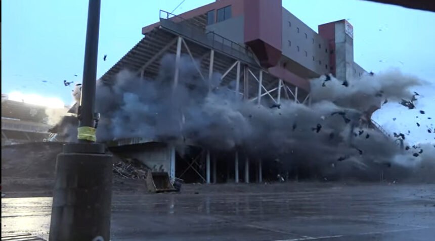 OSU Reser Stadium implosion