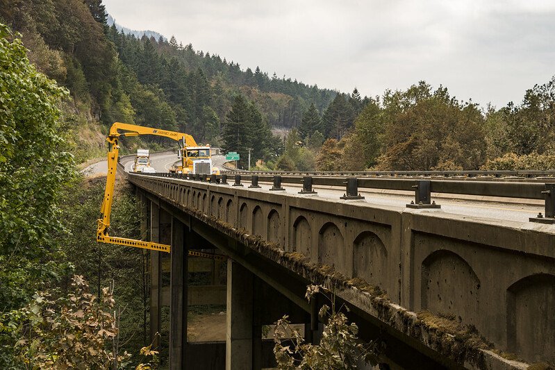 One of several bridge upgrade projects under way on highways across the state