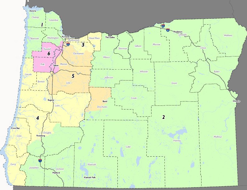 Oregon congressional district map