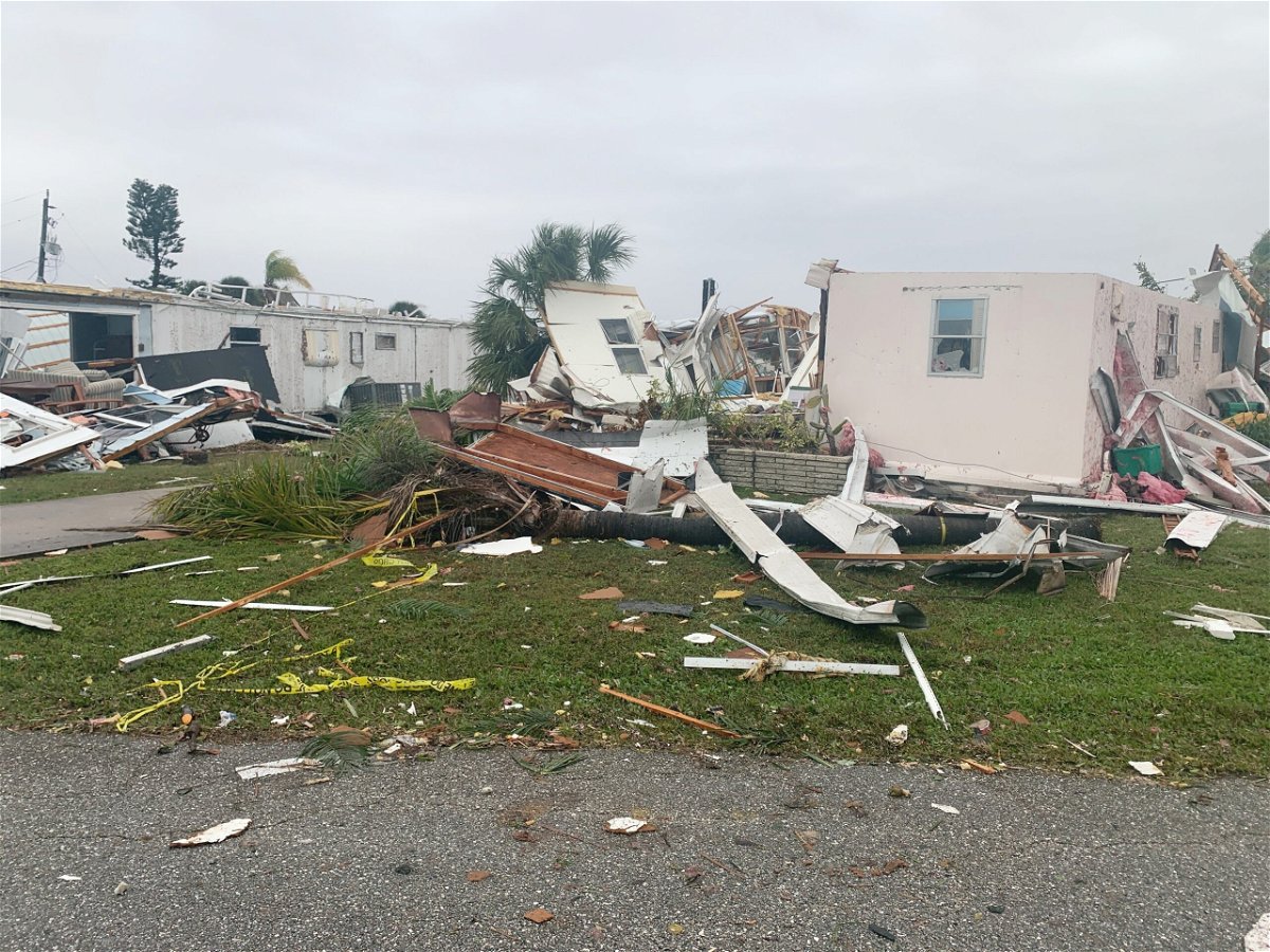 <i>Charlotte County Emergency Management</i><br/>Homes sustained damage from an EF1 tornado in Charlotte County.