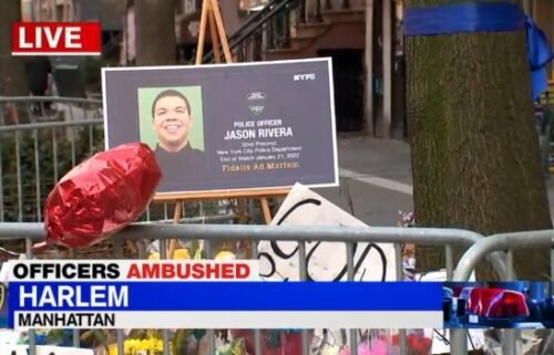 A memorial grows for rookie New York City Police Officer Jason Rivera