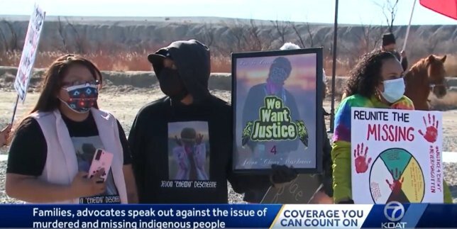 <i>KOAT</i><br/>Friends and family march in Shiprock