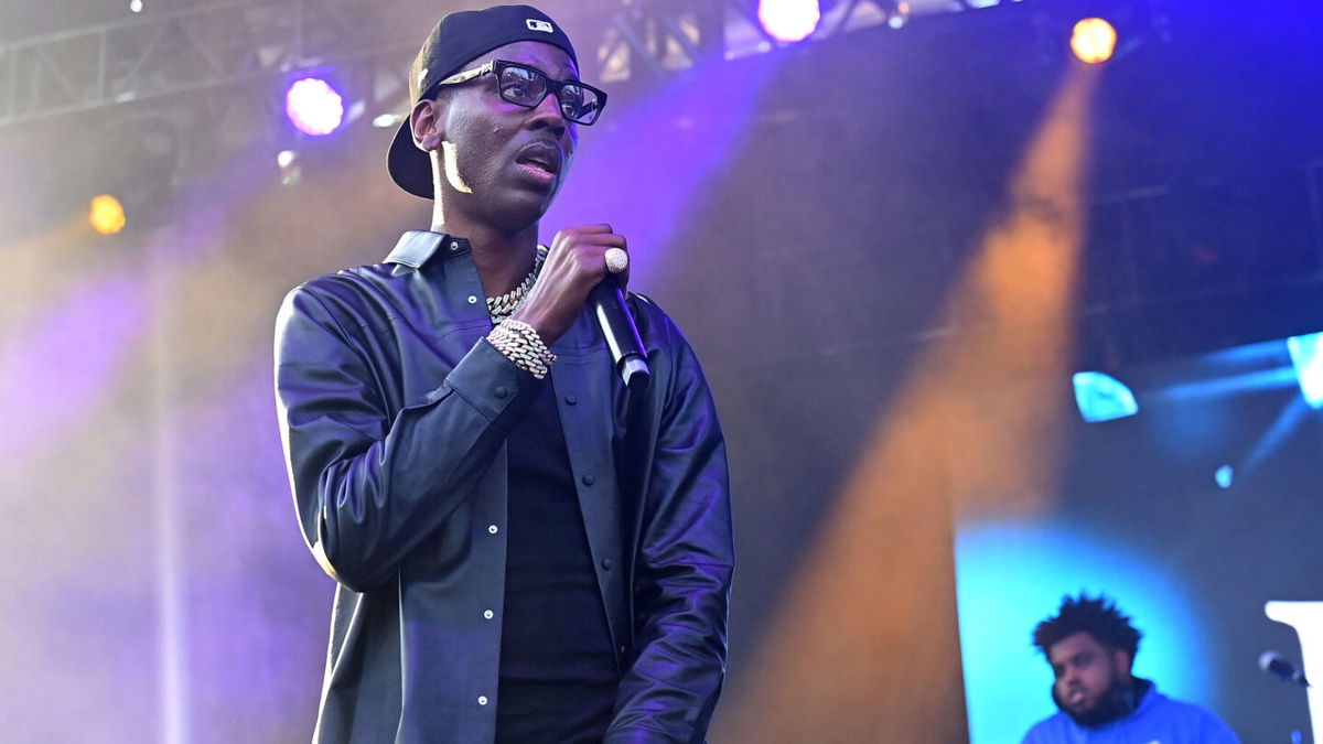 <i>Paras Griffin/Getty Images</i><br/>Rapper Young Dolph performs onstage during 2021 ONE Musicfest at Centennial Olympic Park on October 9