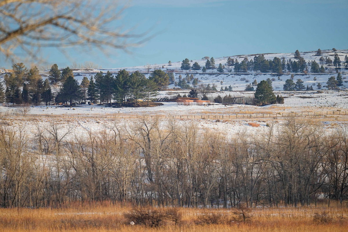 <i>Jack Dempsey/AP</i><br/>Fire damage is seen near the suspected origins of the Marshall wildfire on January 3