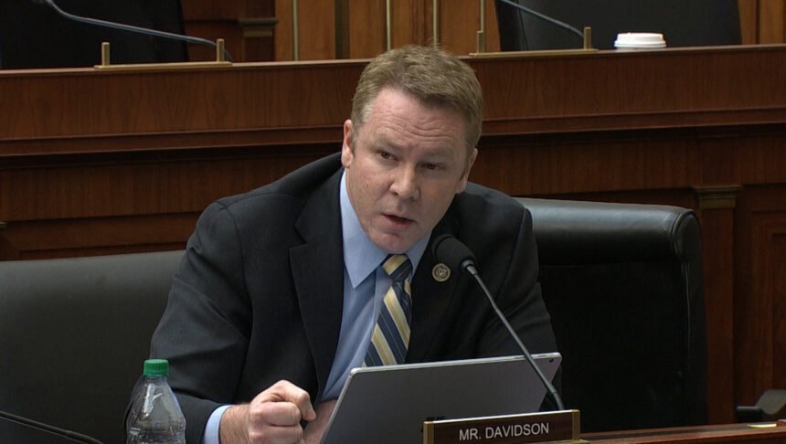 <i>Pool</i><br/>Republican Rep. Warren Davidson of Ohio is drawing condemnation from his House colleagues for his comparison of Washington