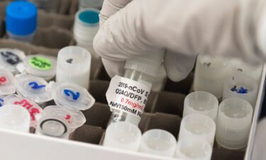Novavax is seeking FDA emergency use authorization of its coronavirus vaccine. Pictured is a potential coronavirus vaccine at Novavax labs in Gaithersburg