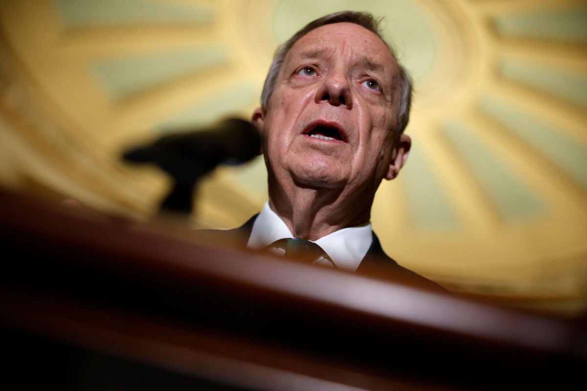 <i>Chip Somodevilla/Getty Images</i><br/>Senate Judiciary chair Dick Durbin said Sunday that the panel will move quickly on President Joe Biden's Supreme Court nominee.