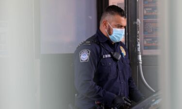 An official of U.S. Customs and Border Protection is seen in El Paso